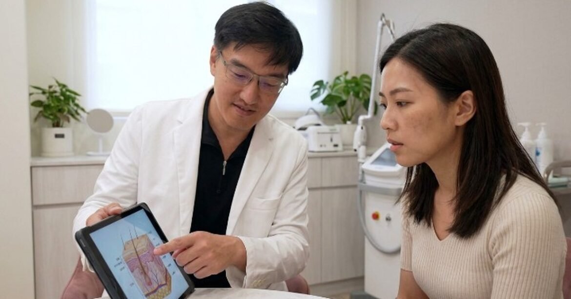 吳芮醫師分享貴人運面相的形成過程，展現專業形象。