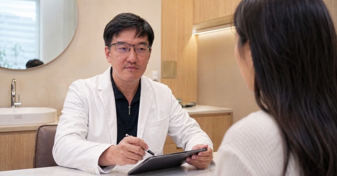 吳芮醫師講解瘦子隆乳的關鍵考量與術前準備，確保自然效果。